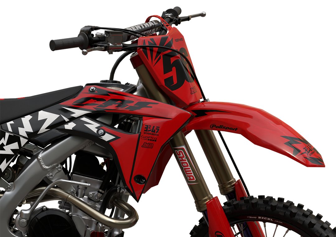 honda cr crf red thunder graphics kit