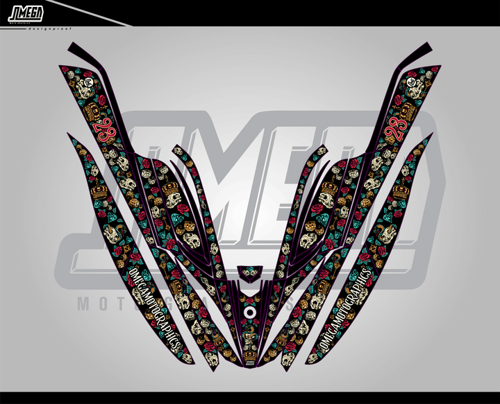 Dark Bloom Jet Ski Graphics Kit