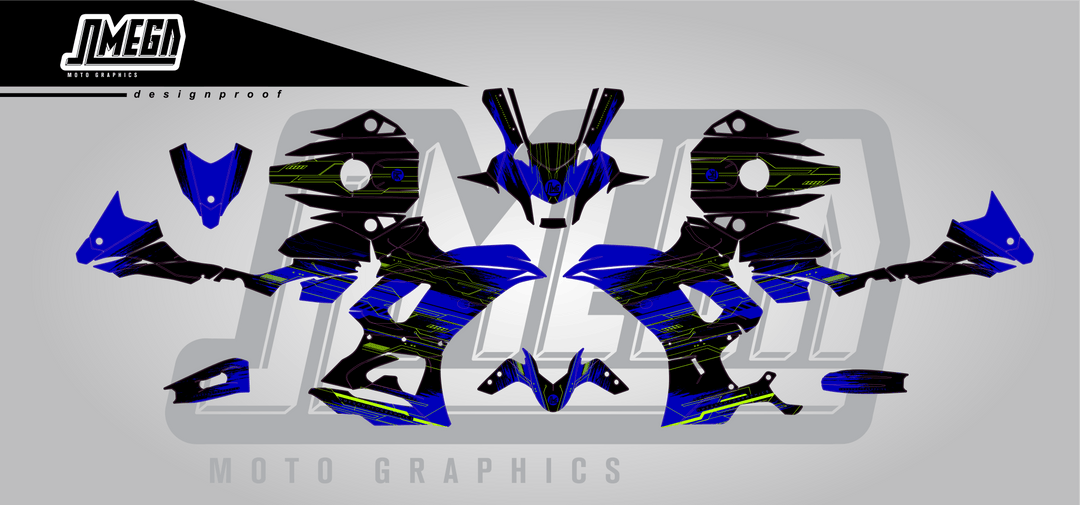 Bright Cyberpunk Road Bike Graphics Kit