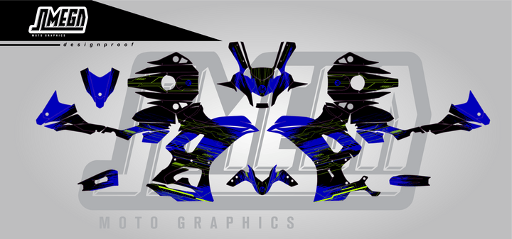 Bright Cyberpunk Road Bike Graphics Kit