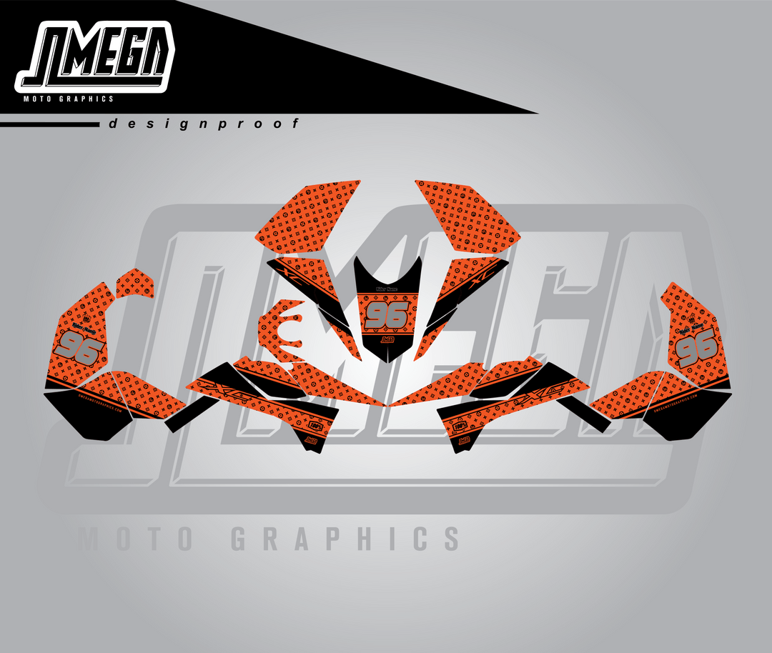 The Loui Experience Orange Quad Graphics Kit