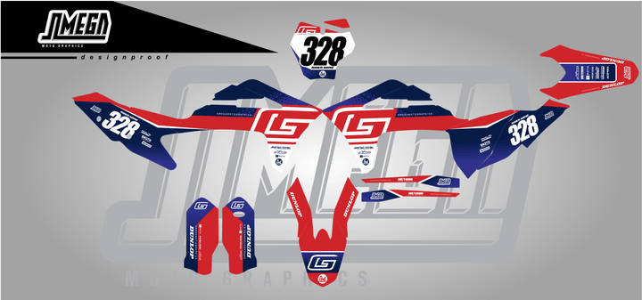 Gas Blue Factory Graphics Kit