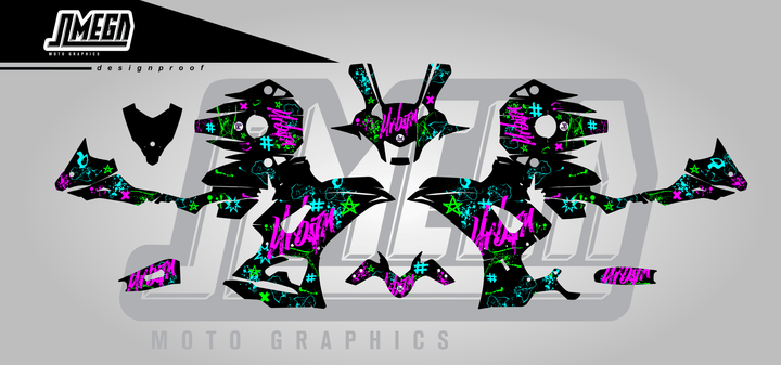 Graffiti Road Bike Graphics Kit