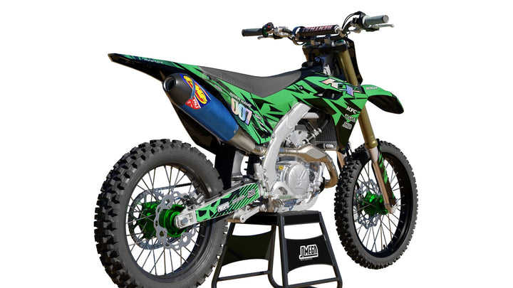 Green Chungus KX decal kit rear view
