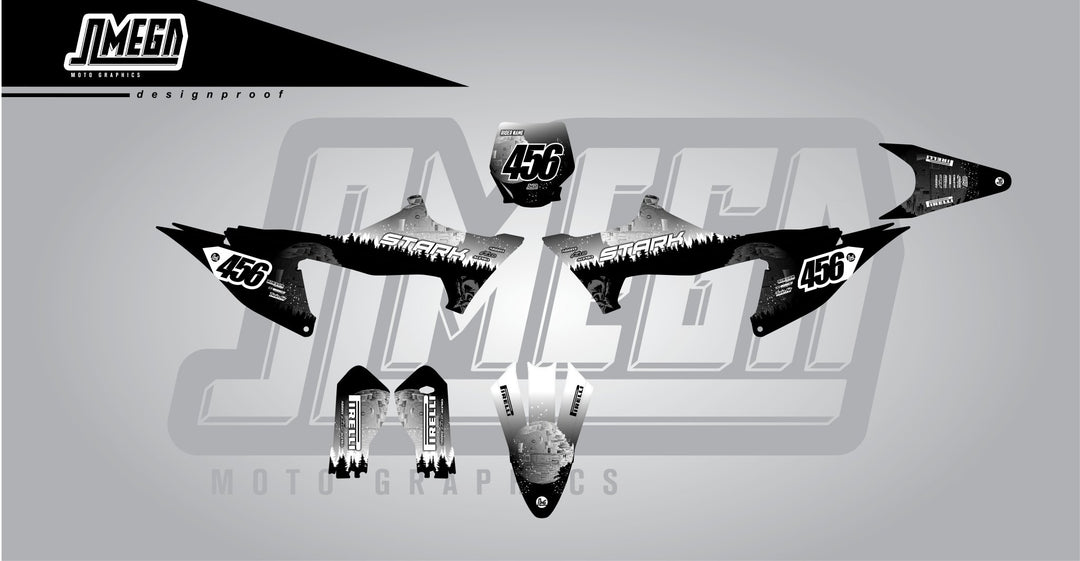 Grey Death Star Graphics Kit