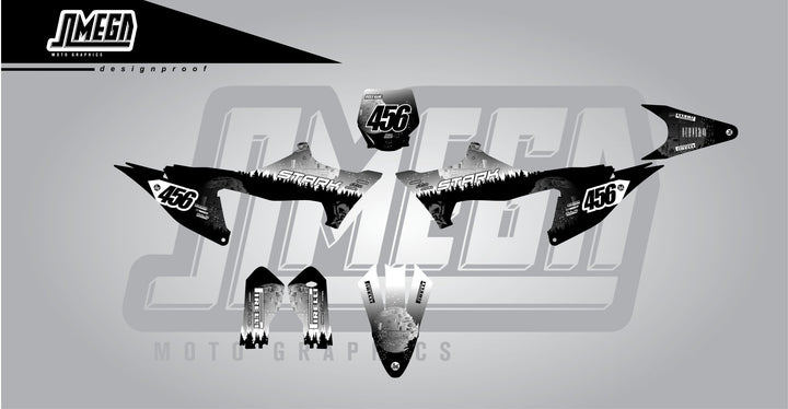 Grey Death Star Graphics Kit