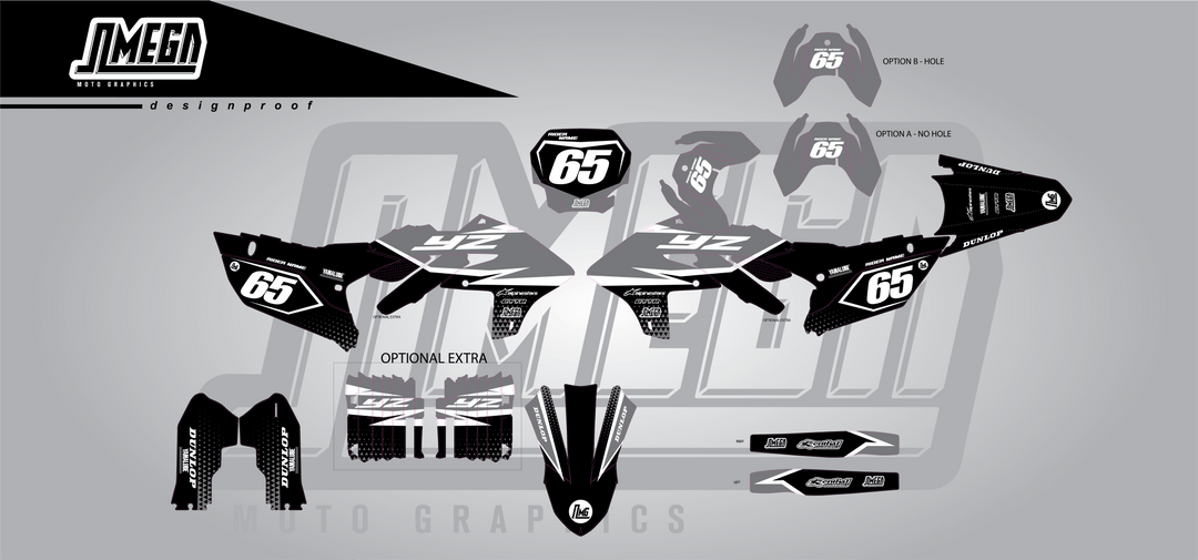 Strike Shadow Wrap Stickers Grey Shadow Strike Graphics Kit | MX Sticker Kit – Omega Moto Graphics