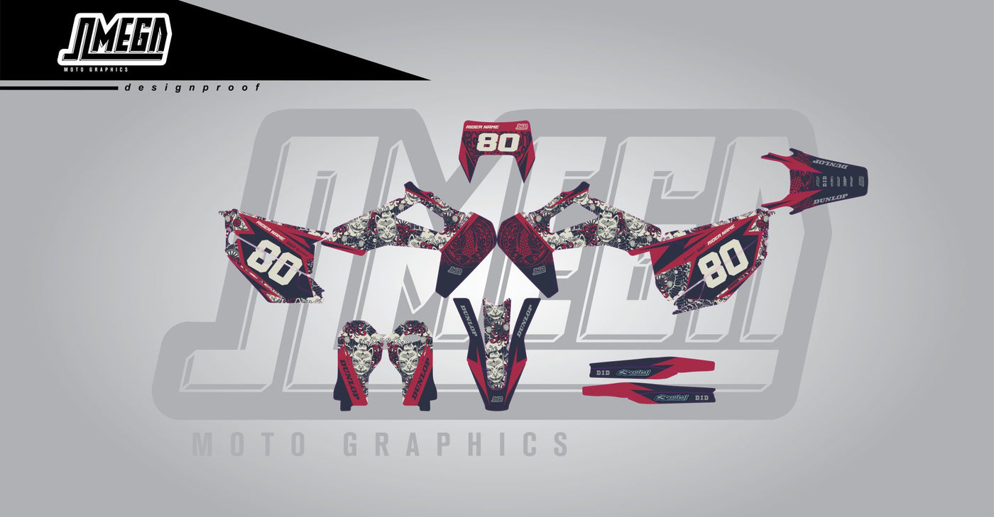 Printable Graphics Kit Fumiko Graphics Kit | Omega Moto Graphics