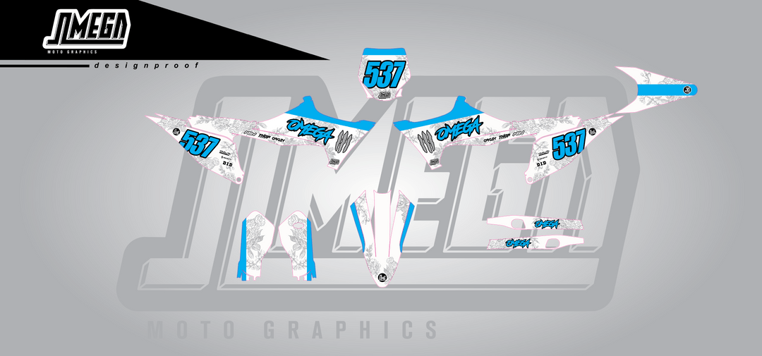 Ice Graphics Kit Ice Monster Graphics kit | MX Sticker Kit – Omega Moto Graphics