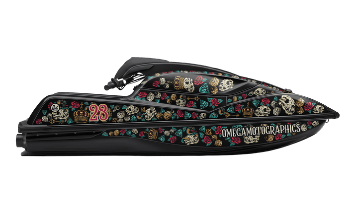 Dark Bloom Jet Ski Graphics Kit