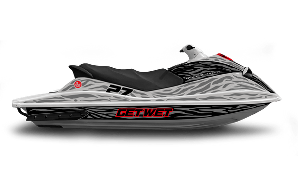 Silver Predator Jet Ski Graphics Kit
