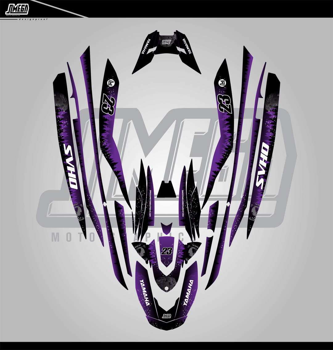Purple Death Star Jet Ski Graphics Kit