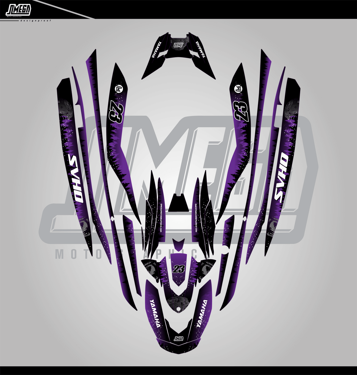 Purple Death Star Jet Ski Graphics Kit | Jet Ski Decals – Omega Moto ...