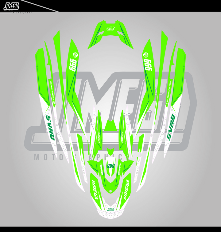 Bright Green Jet Ski Graphics Kit