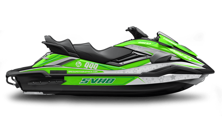 Bright Green Jet Ski Graphics Kit