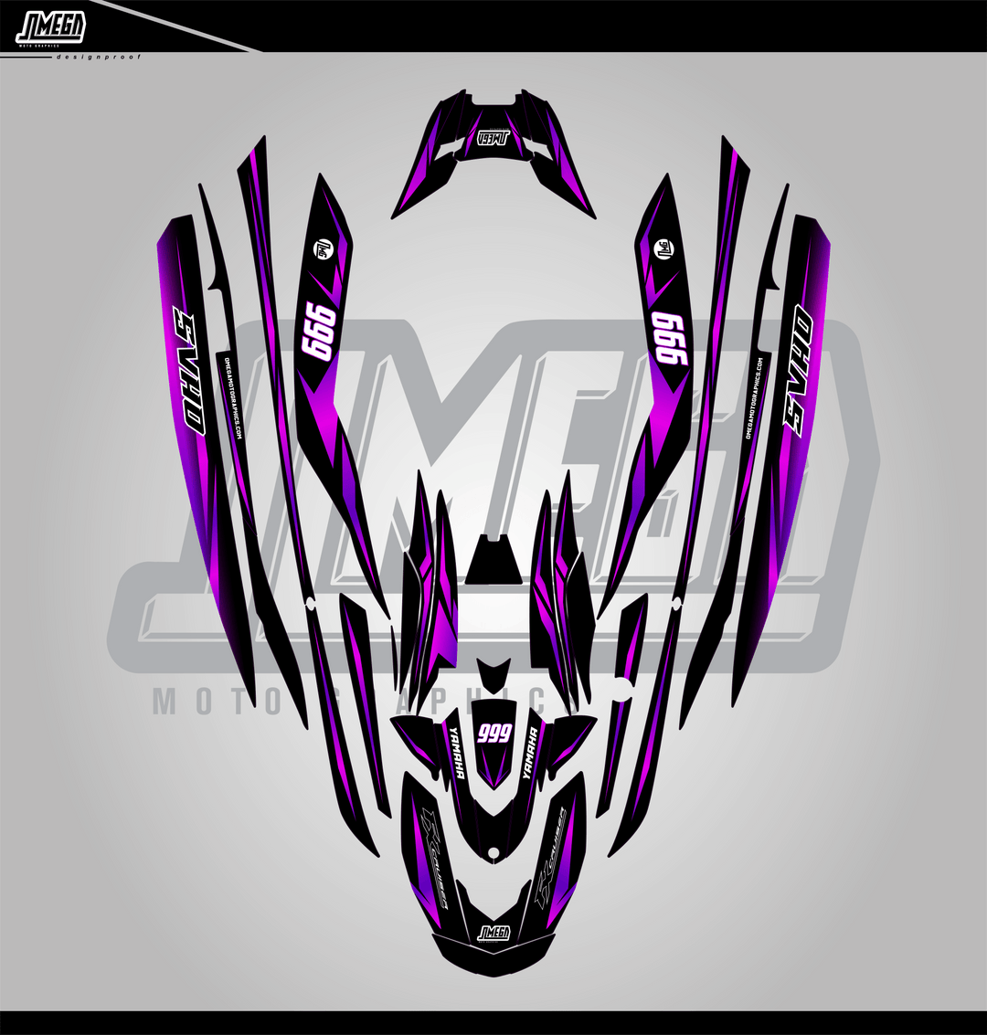 Metallic Purple Jet Ski Graphics Kit
