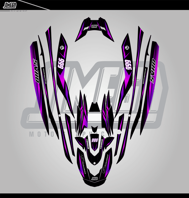 Metallic Purple Jet Ski Graphics Kit