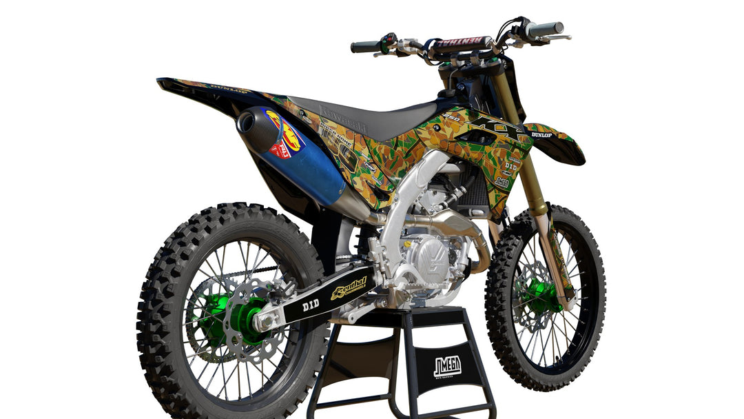 Leaf Camo KX decal kit rear view