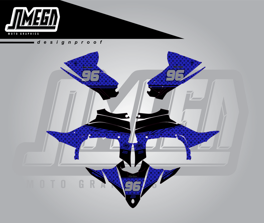 The L V Experience Blue Quad Graphics Kit