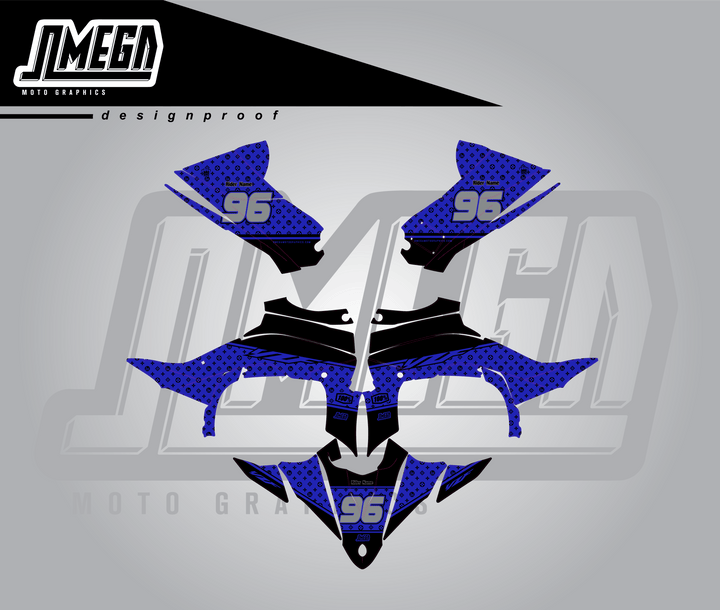 The L V Experience Blue Quad Graphics Kit