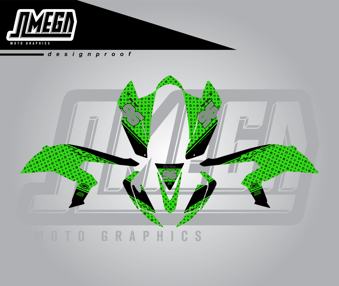 The Loui Experience Green Quad Graphics Kit