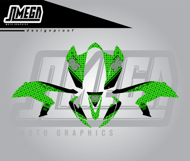 The Loui Experience Green Quad Graphics Kit