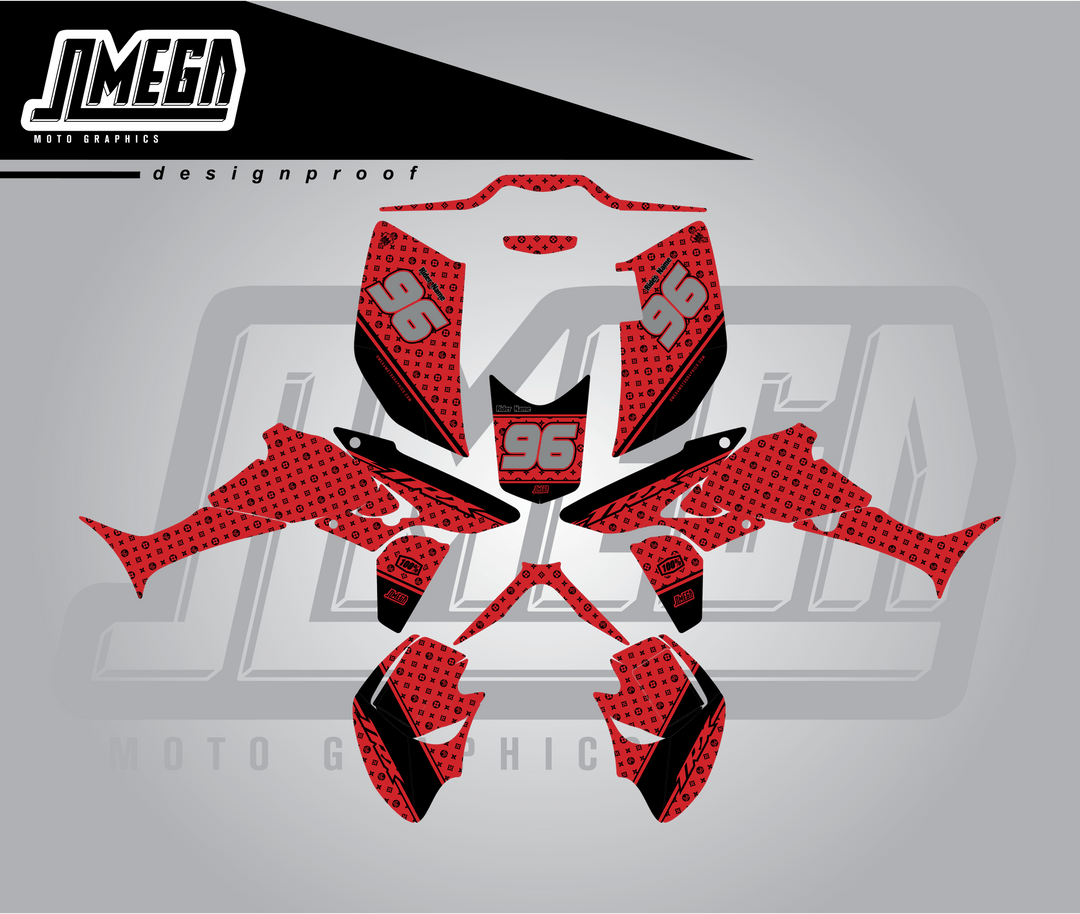 The Loui Experience Red Quad Graphics Kit