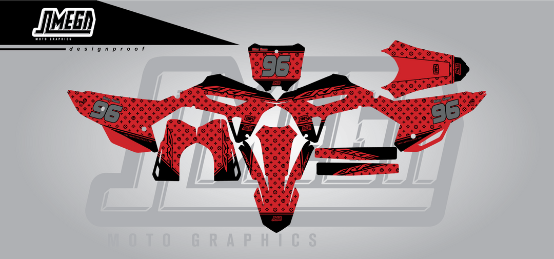 The Loui Red and Black Experience Graphics Kit