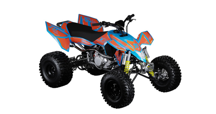 Blue and Orange Manga Quad Graphics Kit