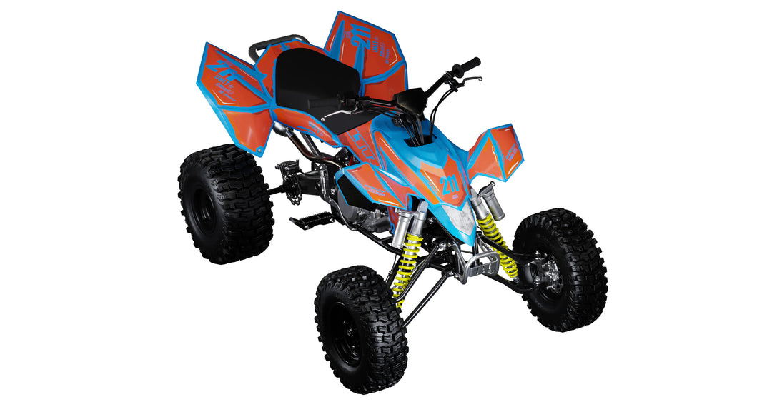 Blue and Orange Manga Quad Graphics Kit