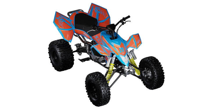 Blue and Orange Manga Quad Graphics Kit