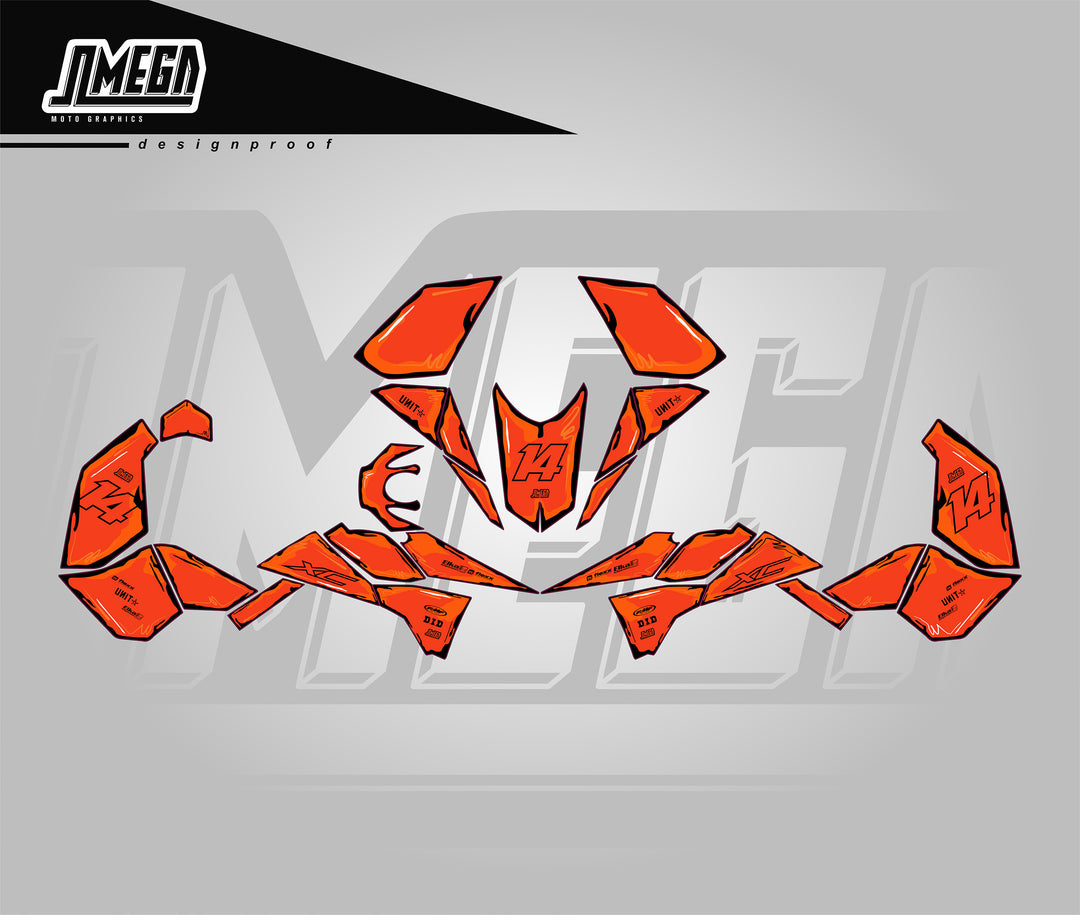 Orange Manga Quad Graphics Kit