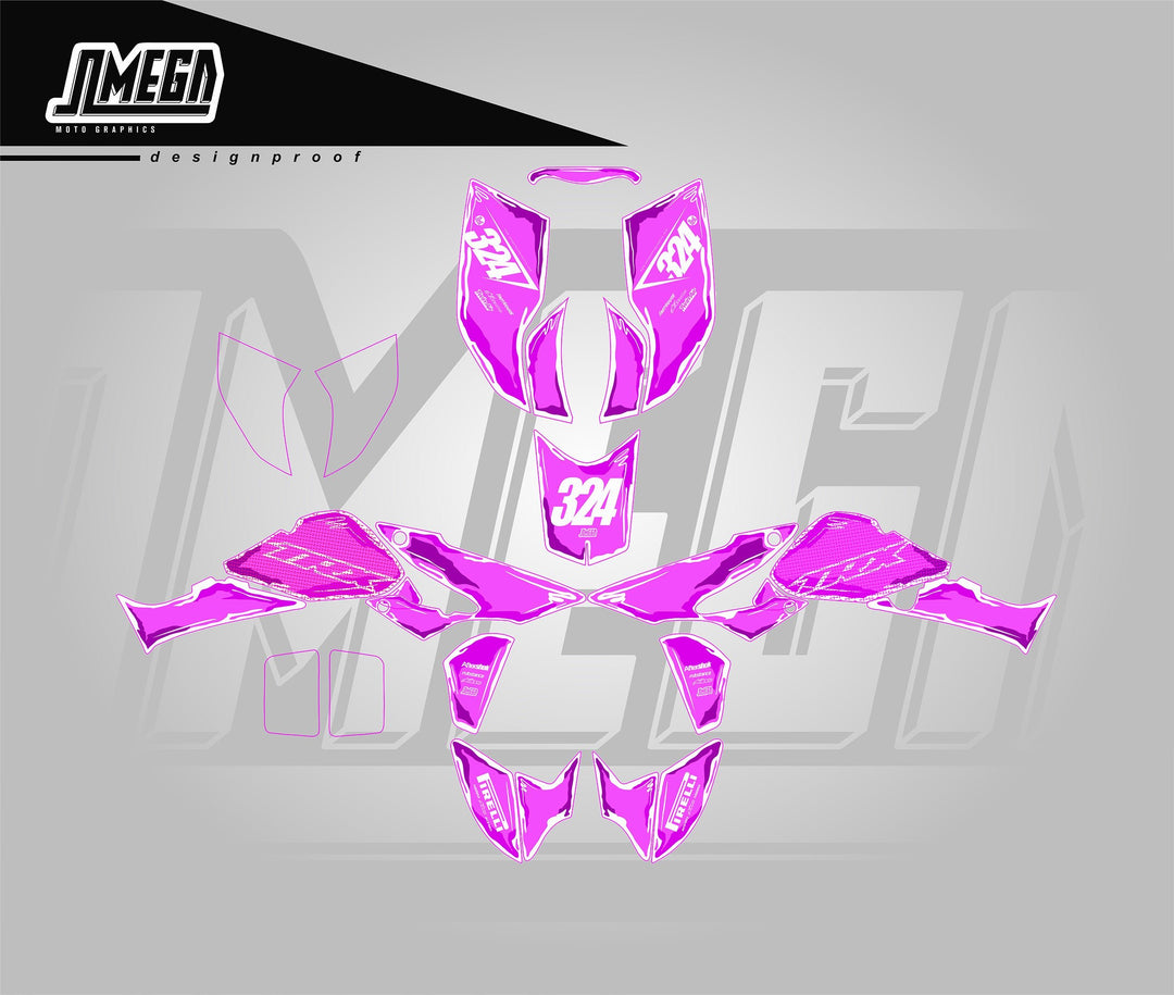 Pink Manga Quad Graphics Kit