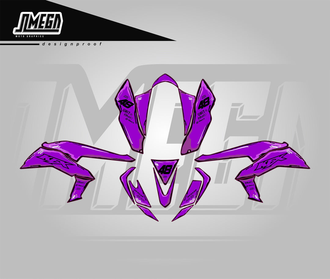 Purple Manga Quad Graphics Kit