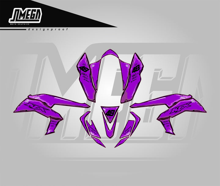 Purple Manga Quad Graphics Kit
