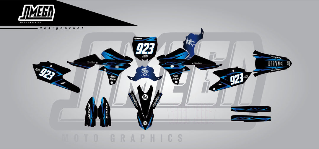 Yamaha Metallic Blue Graphics Kit