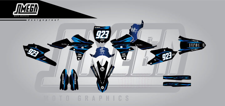 Yamaha Metallic Blue Graphics Kit