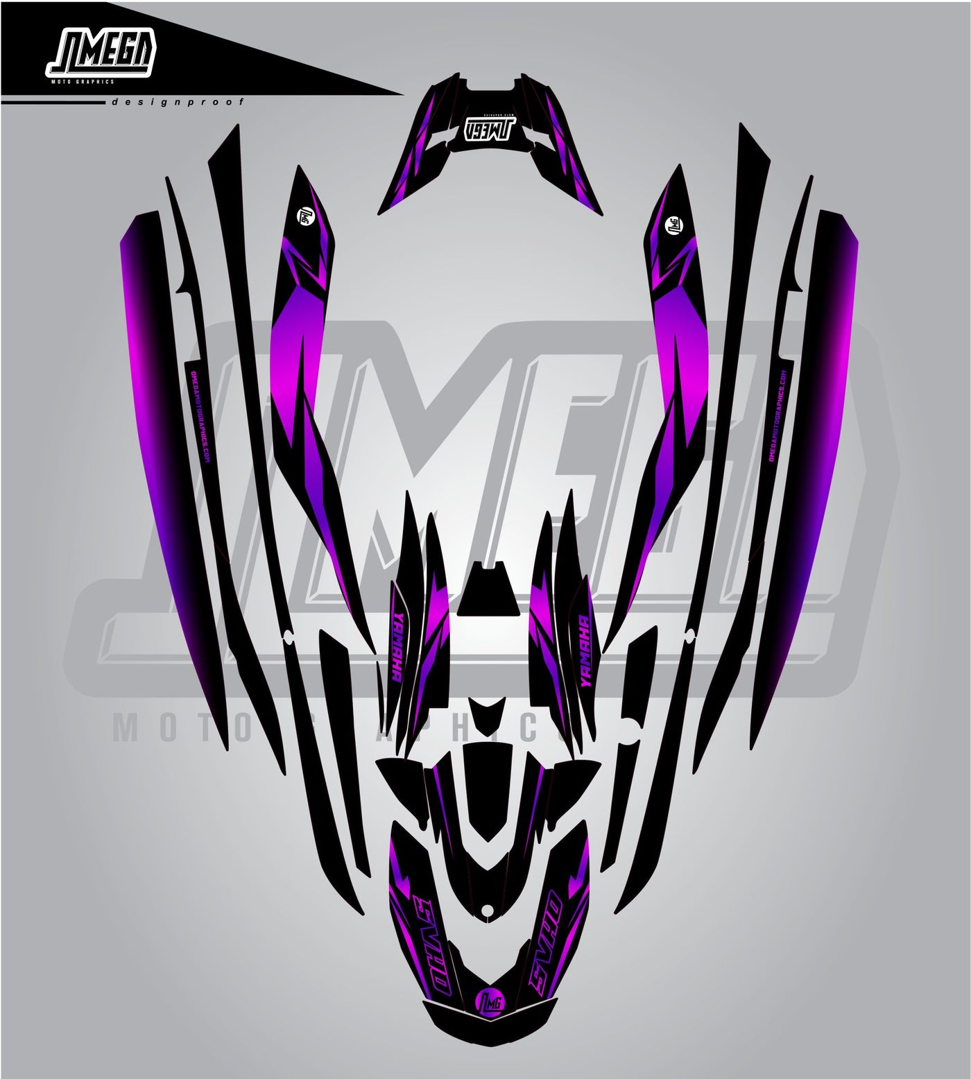 Metallic Purple Jet Ski Graphics Kit