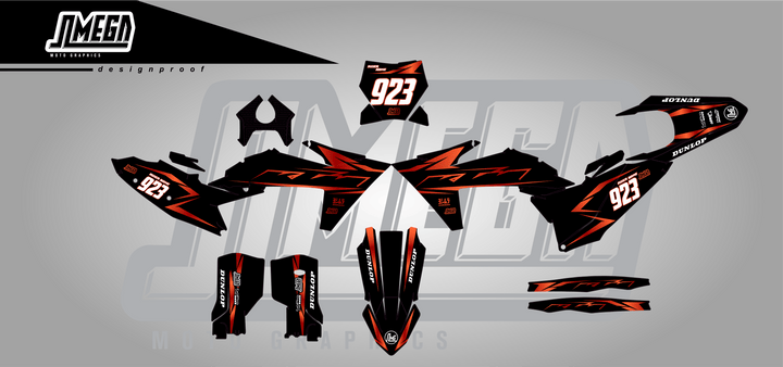 Orange Metallic Graphics Kit