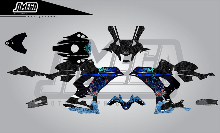 Midnight Mayhem Road Bike Graphics Kit