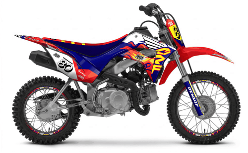 90s Retro CR Style Sticker kit for Honda CRF 110F 2019 - 2027
