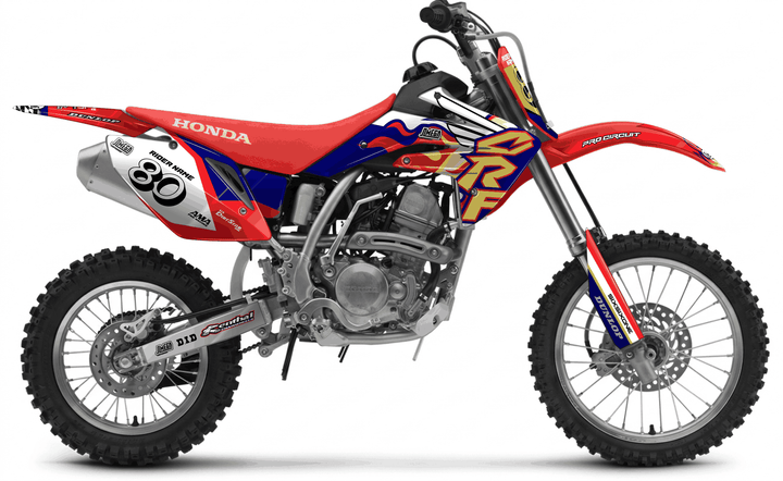 honda crf 150r 90s retro cr style graphics kit