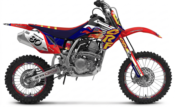 honda crf 150r 90s retro cr style graphics kit