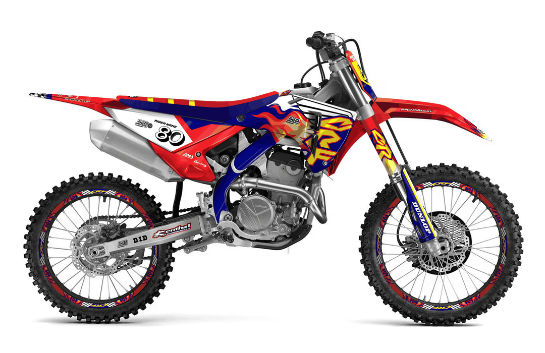 honda crf 250r 90s retro cr style graphics kit