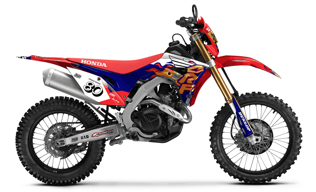 honda crf 450x 90s retro cr style graphics kit