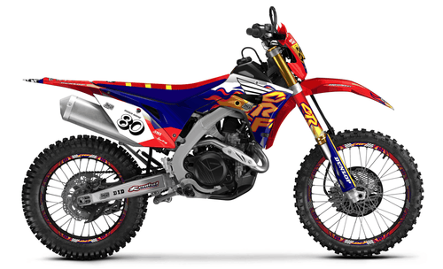90s Retro CR Style Sticker kit for Honda CRF 450X 2019 - 2024