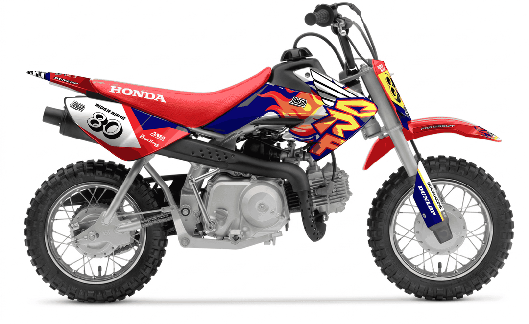honda crf 50 90s retro cr style graphics kit