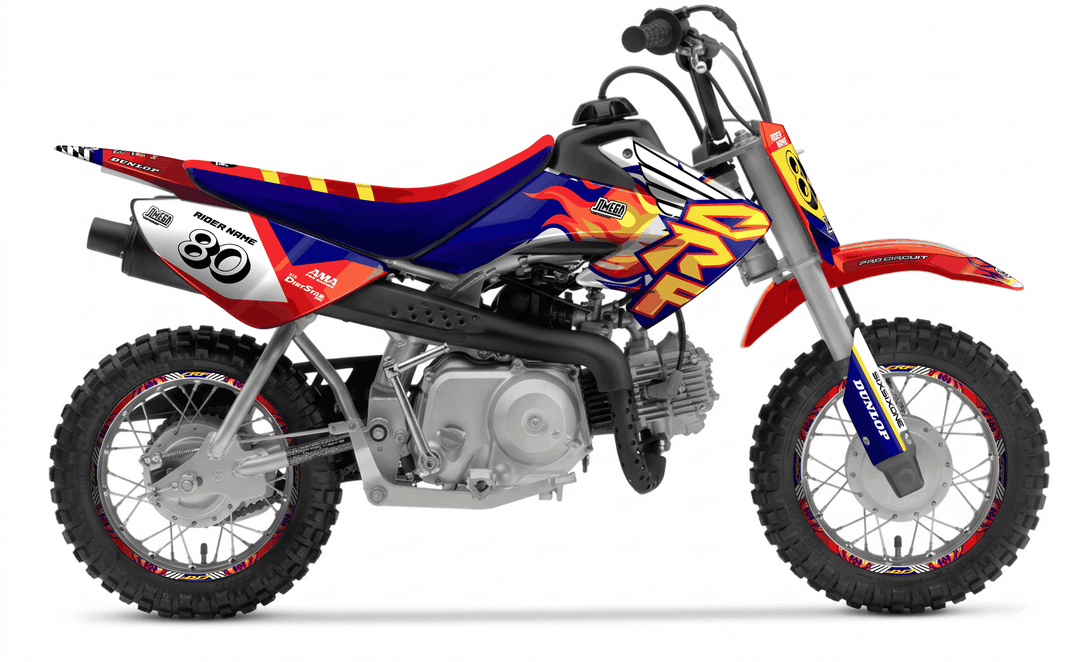 honda crf 50 90s retro cr style graphics kit