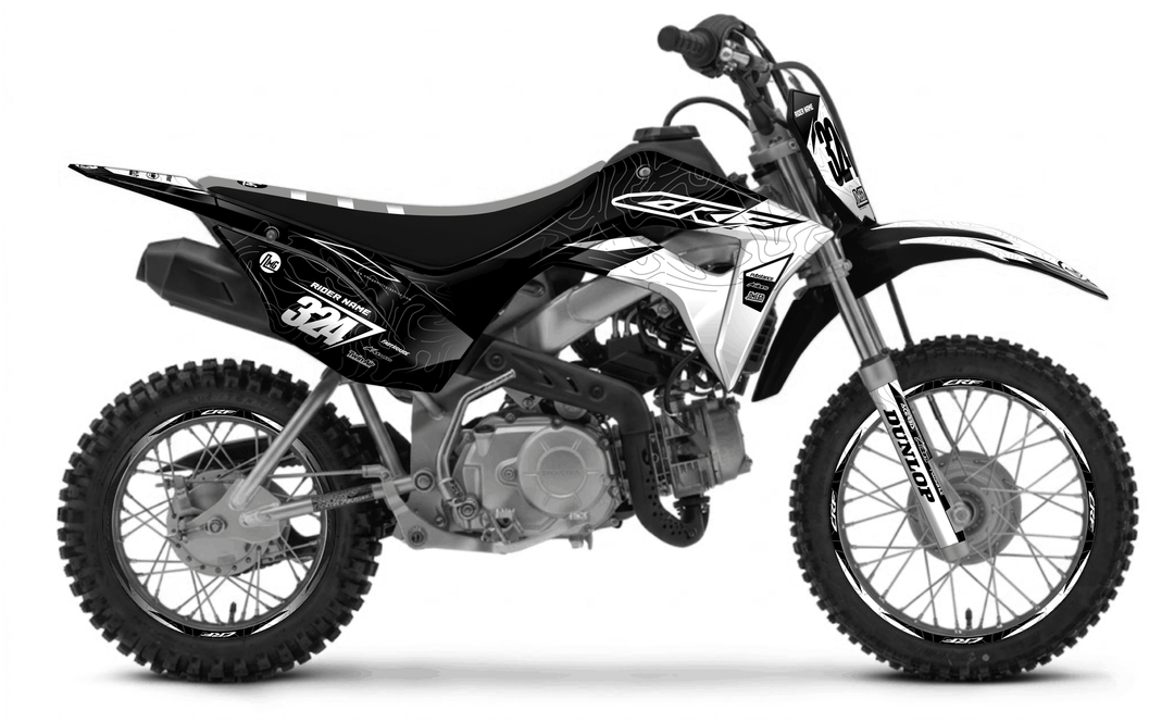 honda crf 110f black expansion graphics kit