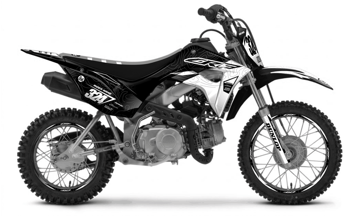 honda crf 110f black expansion graphics kit